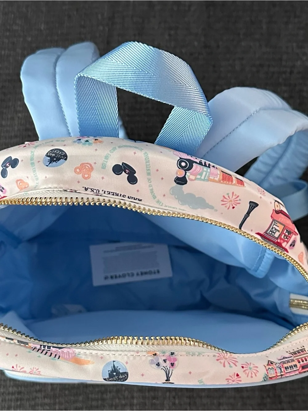 Stoney Clover - Disneyland Main Street Pattern Backpack NEW 